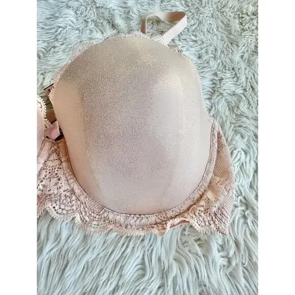 Victorias Secret Rose Gold Dream Angels Lightly Lined Demi Bra 36D - Picture 2 of 10